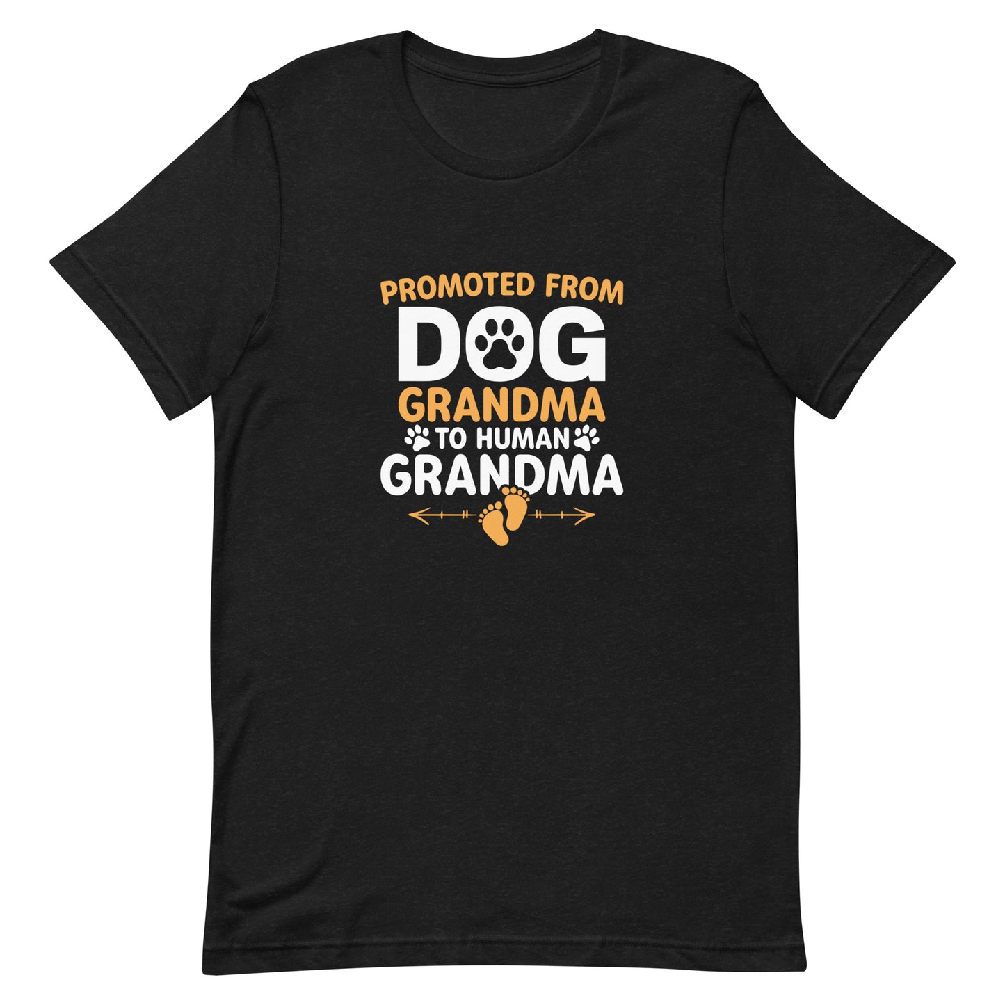 Promoted from Dog Grandma to Human Grandma Unisex t-shirt