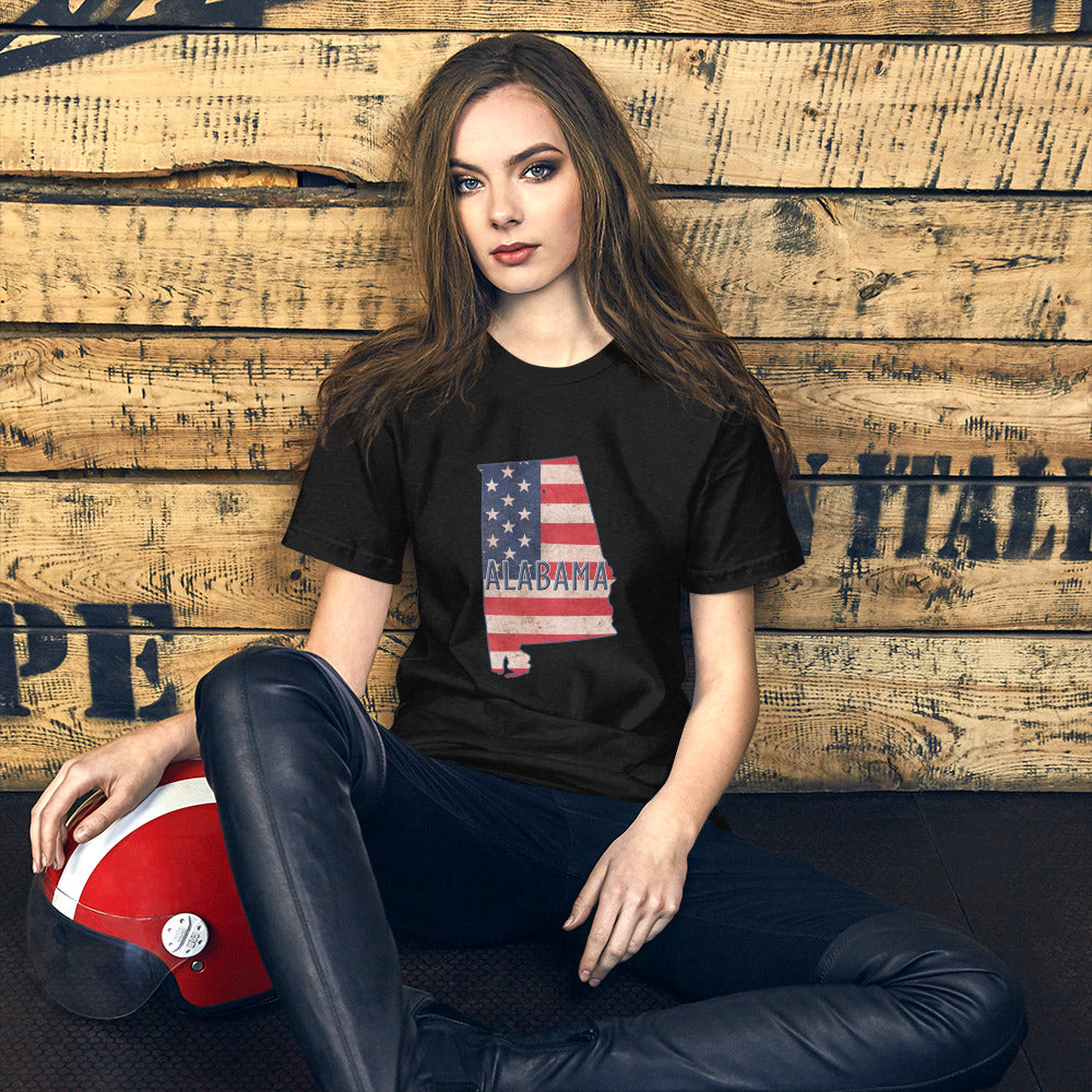 Alabama US Flag Unisex T-shirt