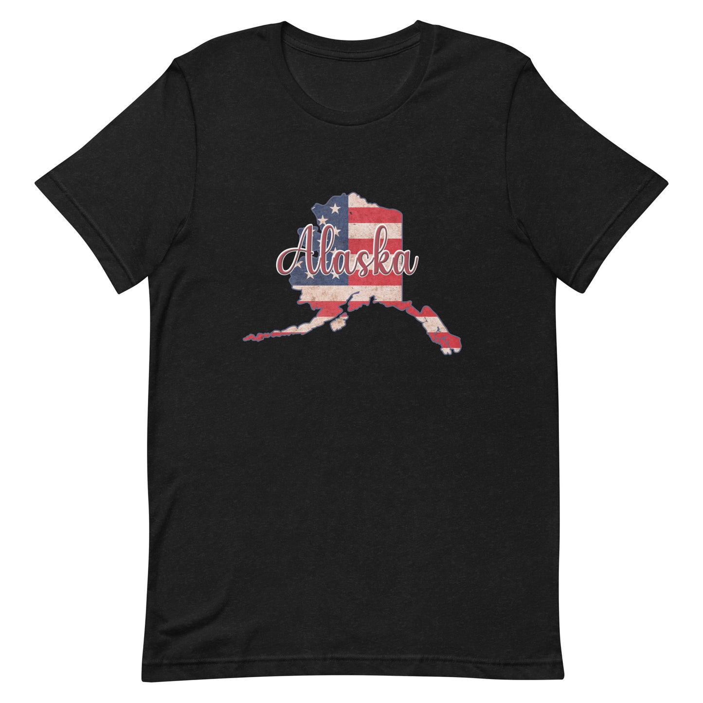 Alaska on US Flag Unisex T-shirt