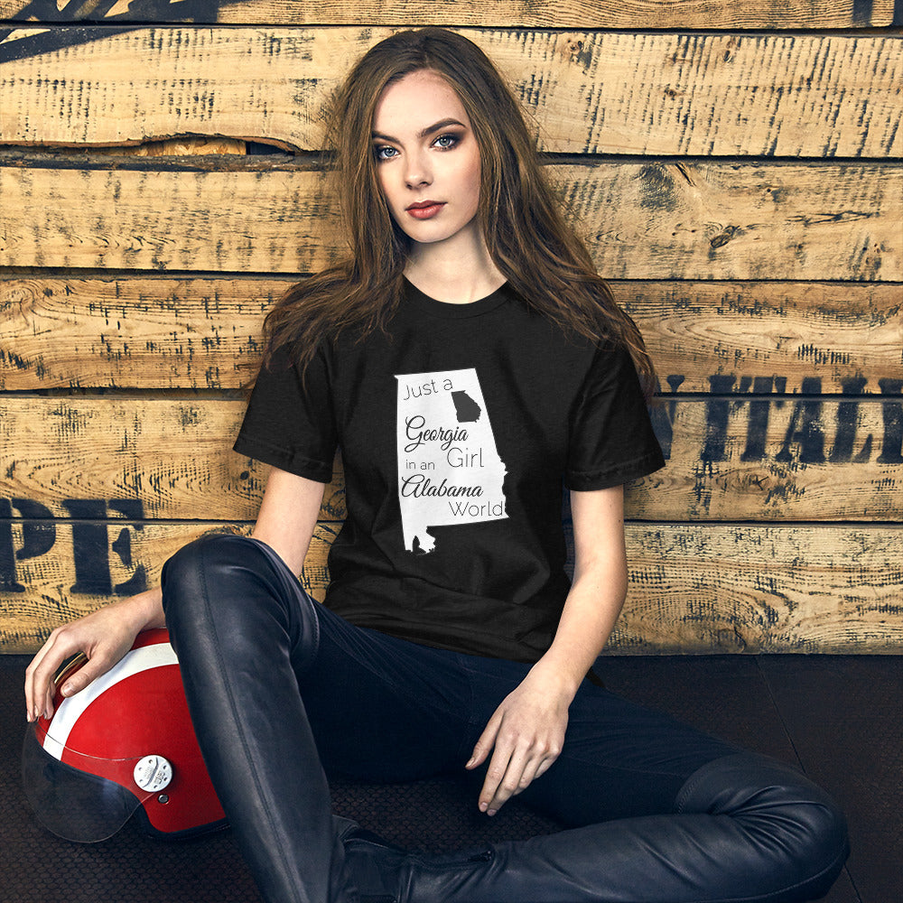 Just a Georgia Girl in an Alabama World Unisex t-shirt