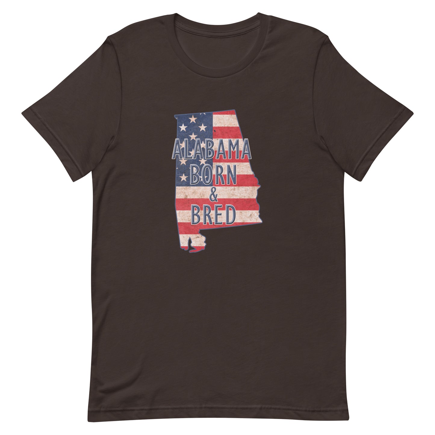 Alabama Born & Bred US Flag Unisex T-shirt