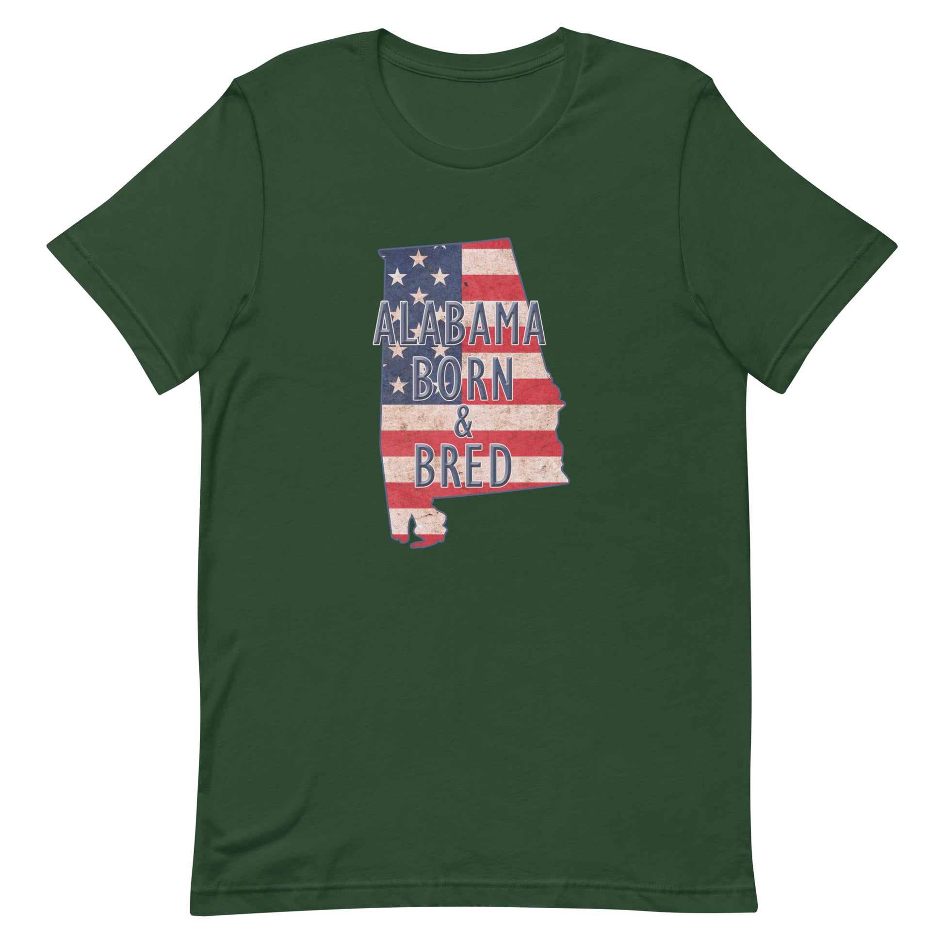 Alabama Born & Bred US Flag Unisex T-shirt