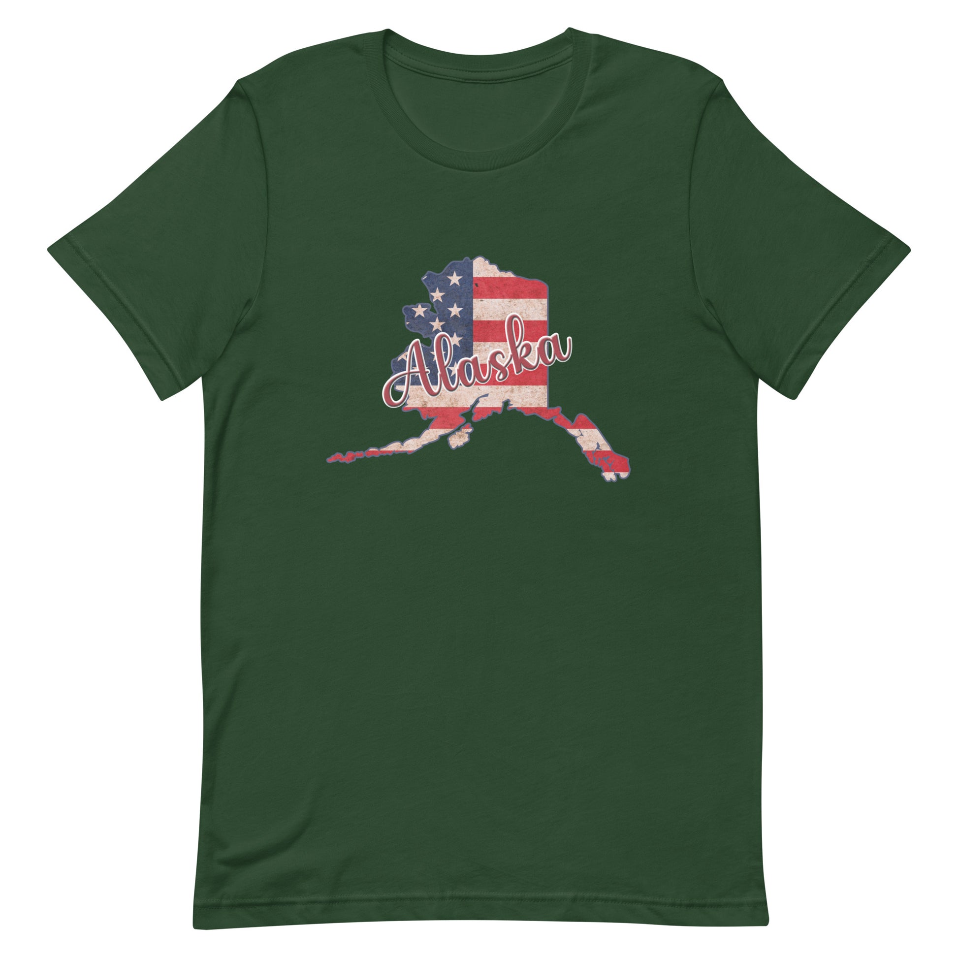 Alaska on US Flag Unisex T-shirt