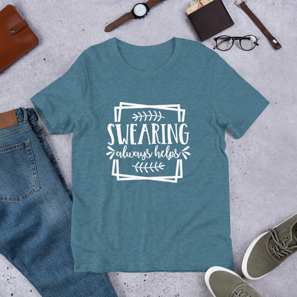 Swearing Always Helps Unisex t-shirt
