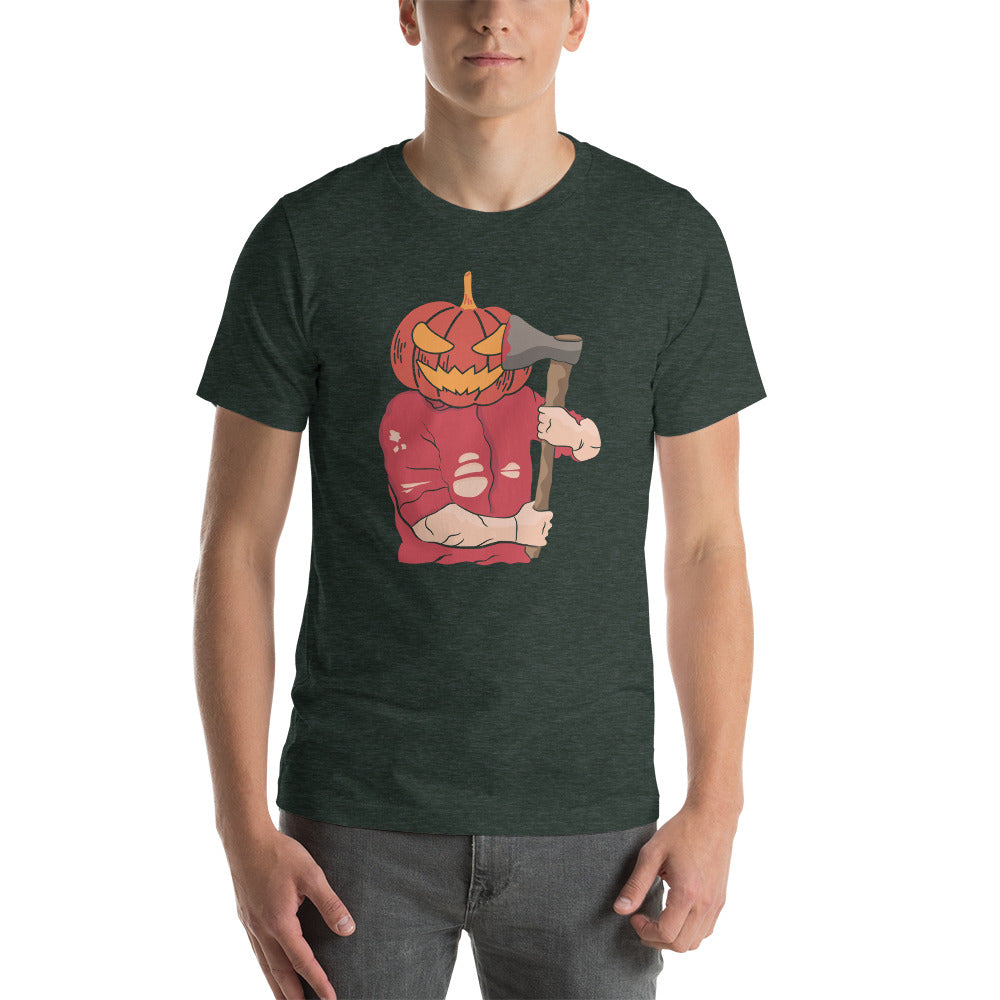 Scary Pumpkin Man Unisex t-shirt