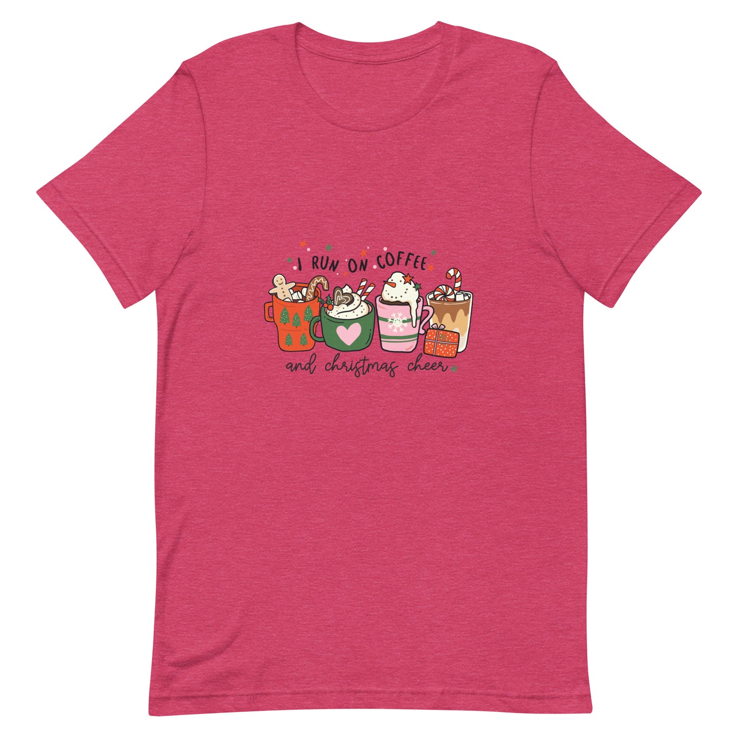 I Run on Coffee and Christmas Cheer Unisex t-shirt