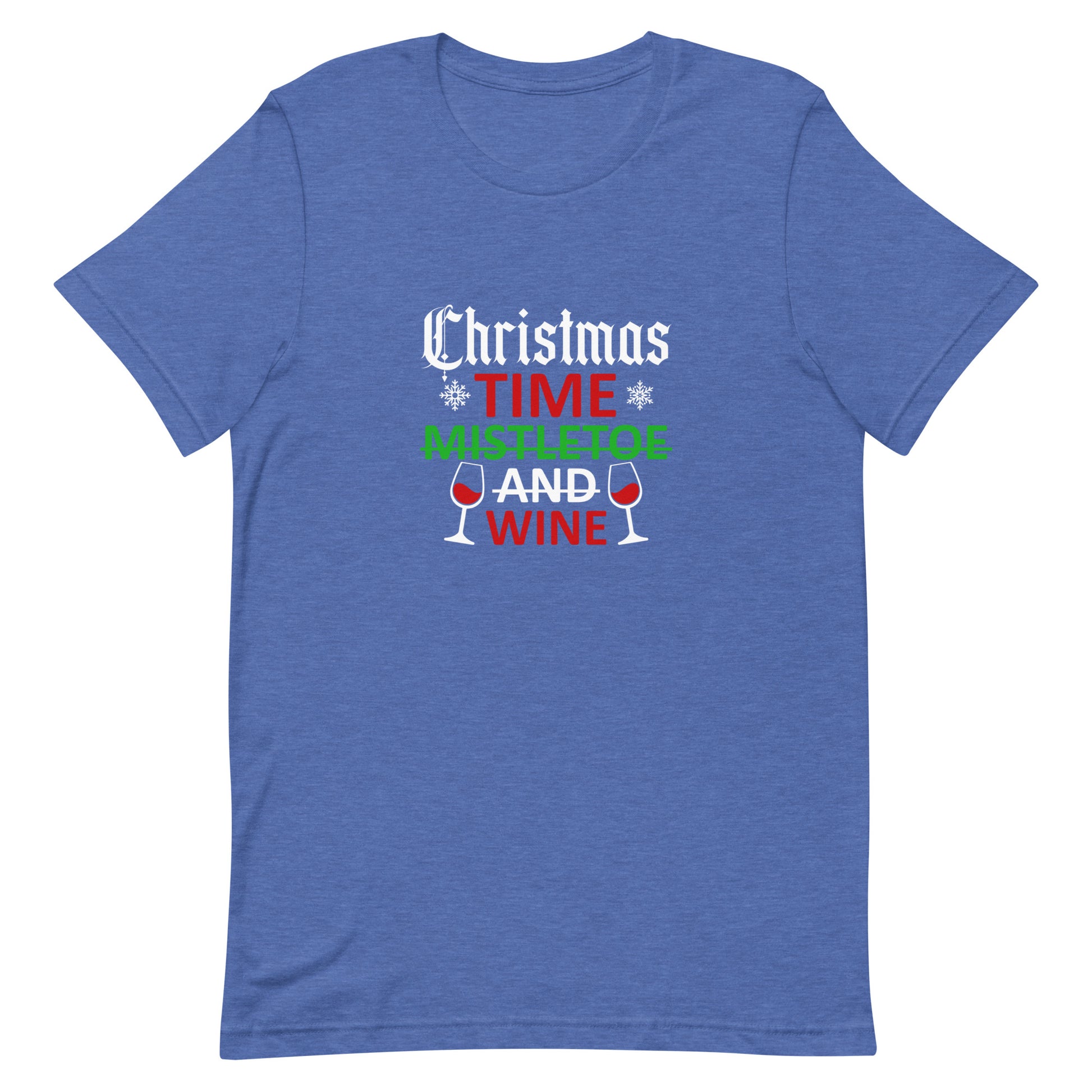 Christmas Time Mistletoe and Wine Unisex T-shirt
