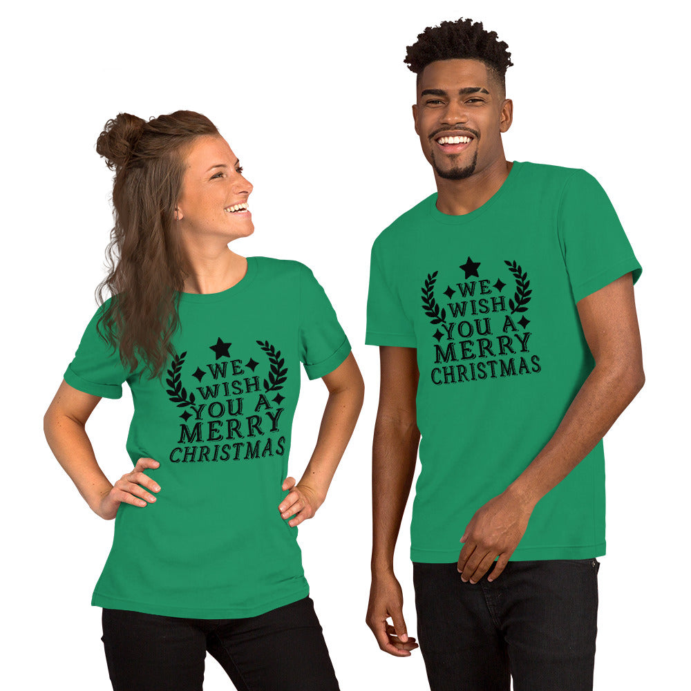 We Wish You a Merry Christmas Unisex t-shirt