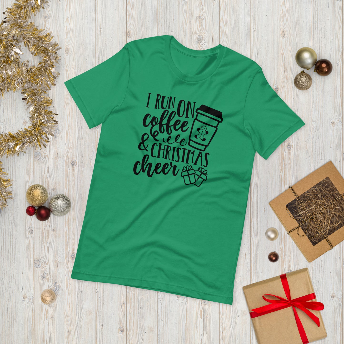 I Run on Coffee & Christmas Cheer Unisex t-shirt