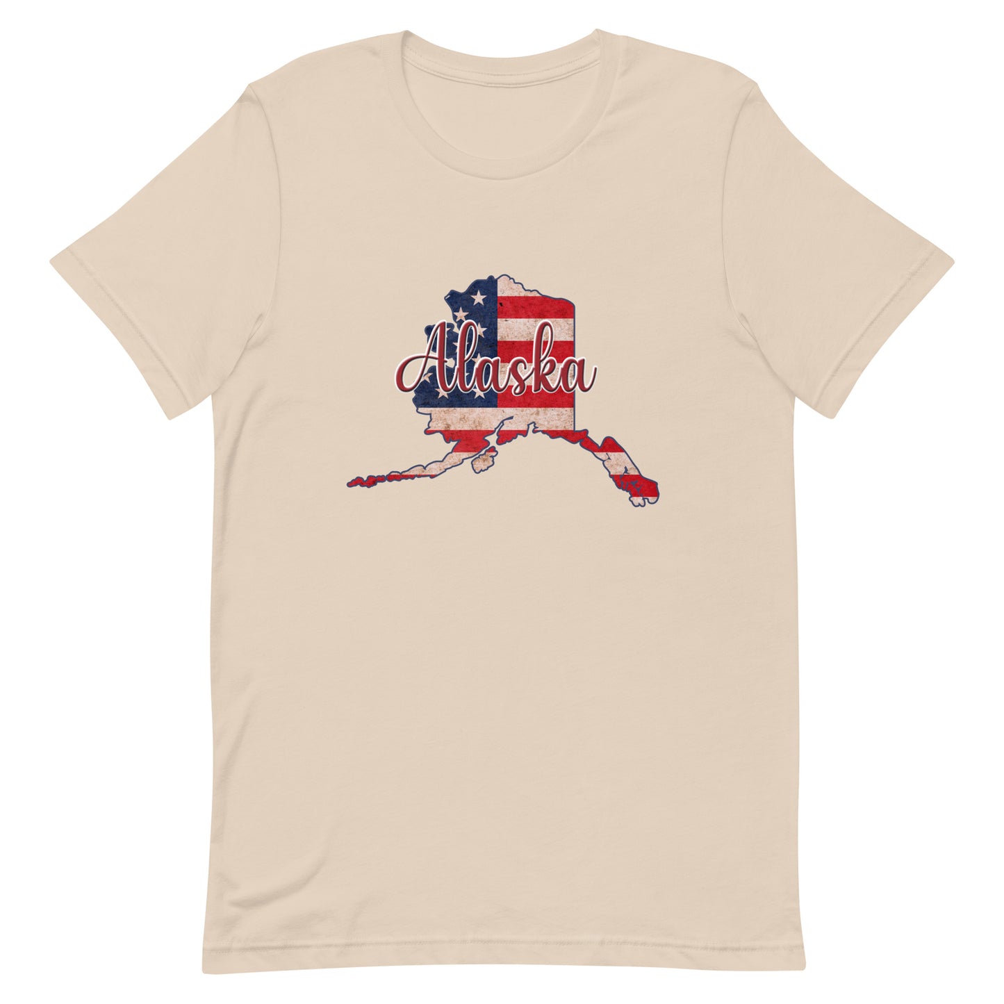 Alaska on US Flag Unisex T-shirt