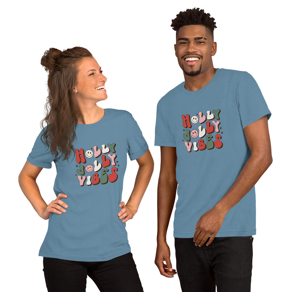 Holly Jolly Vibes Unisex T-shirt - Christmas Holiday
