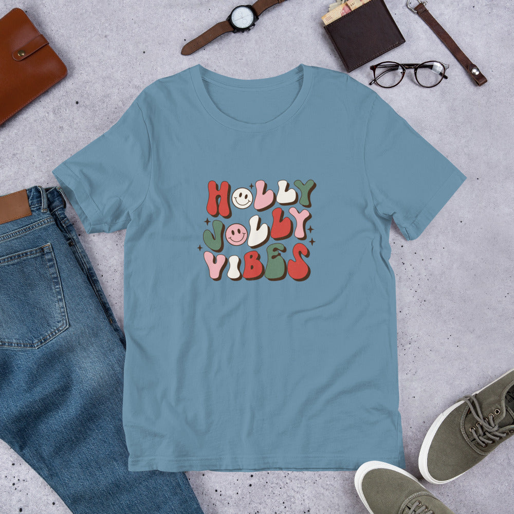 Holly Jolly Vibes Unisex T-shirt - Christmas Holiday