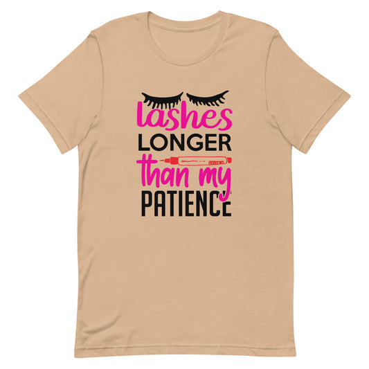 Lashes Longer Than My Patience Unisex t-shirt