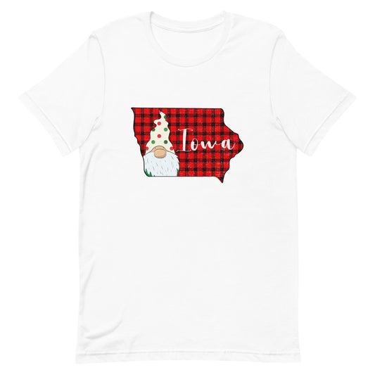 Iowa Plaid Gnome Unisex t-shirt