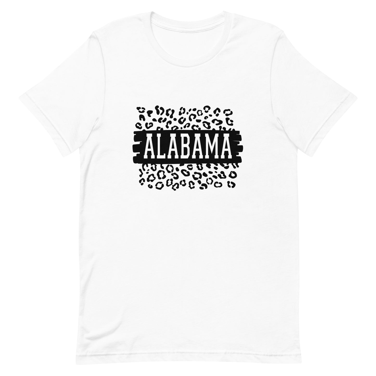 Alabama Black on Leopard Unisex T-shirt