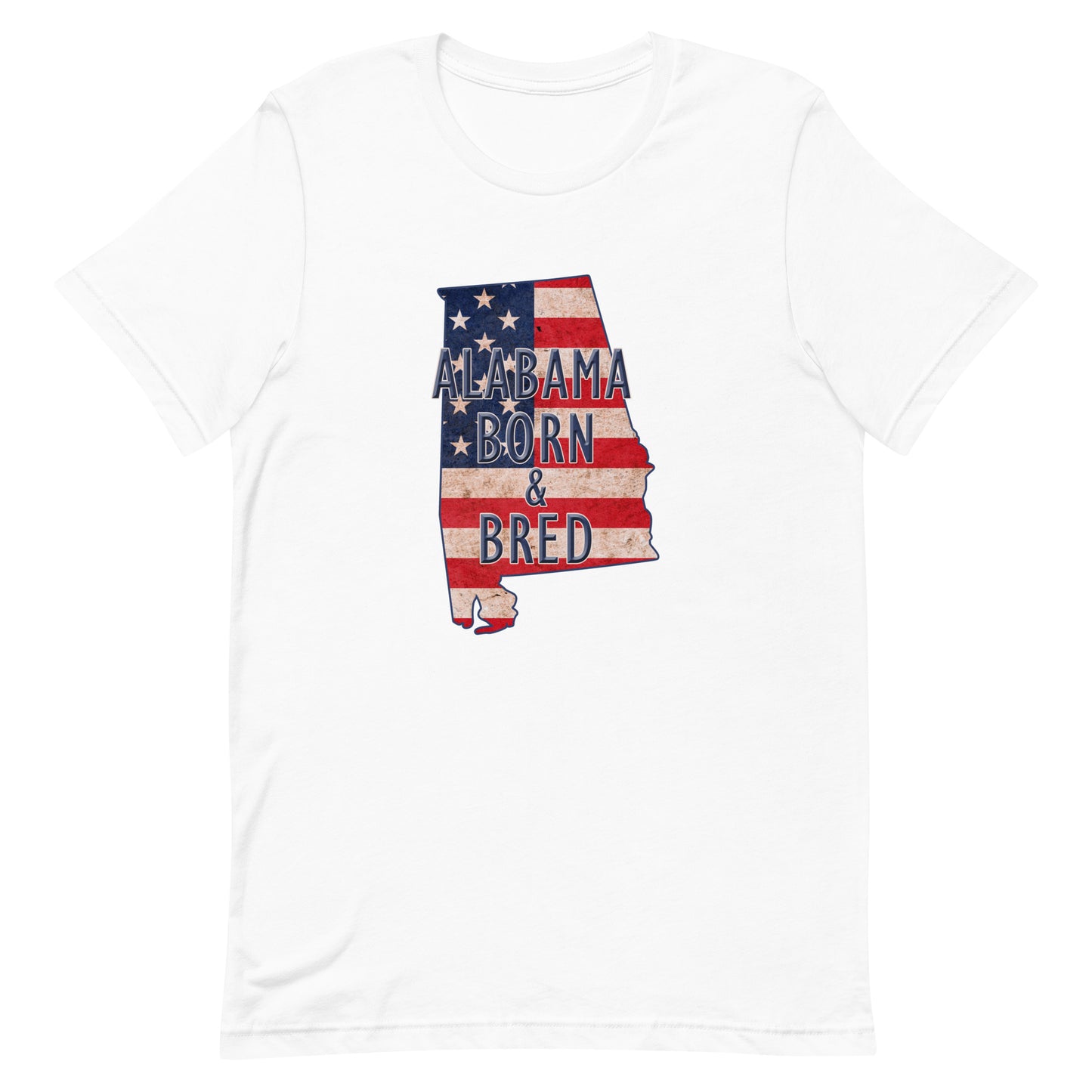 Alabama Born & Bred US Flag Unisex T-shirt