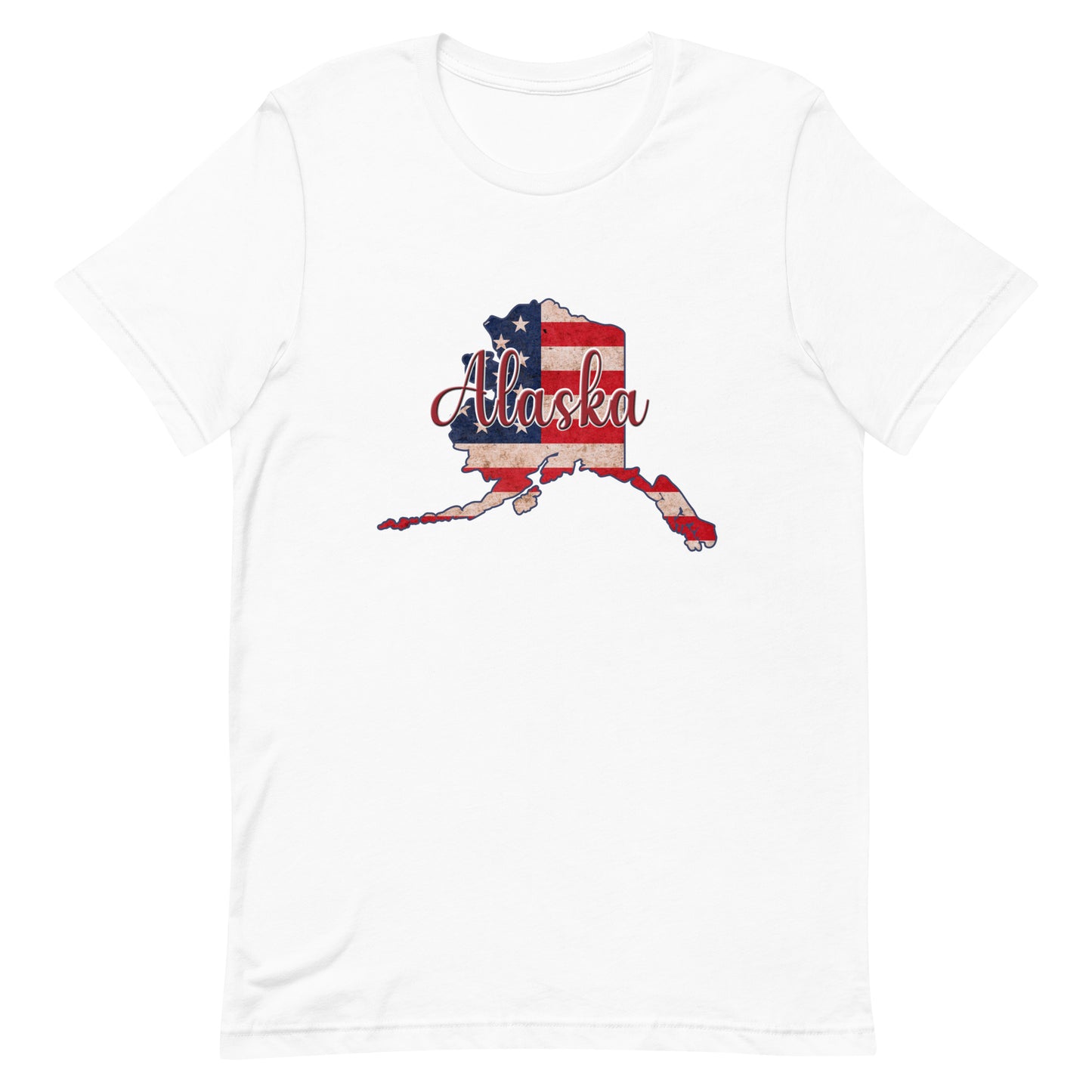 Alaska on US Flag Unisex T-shirt