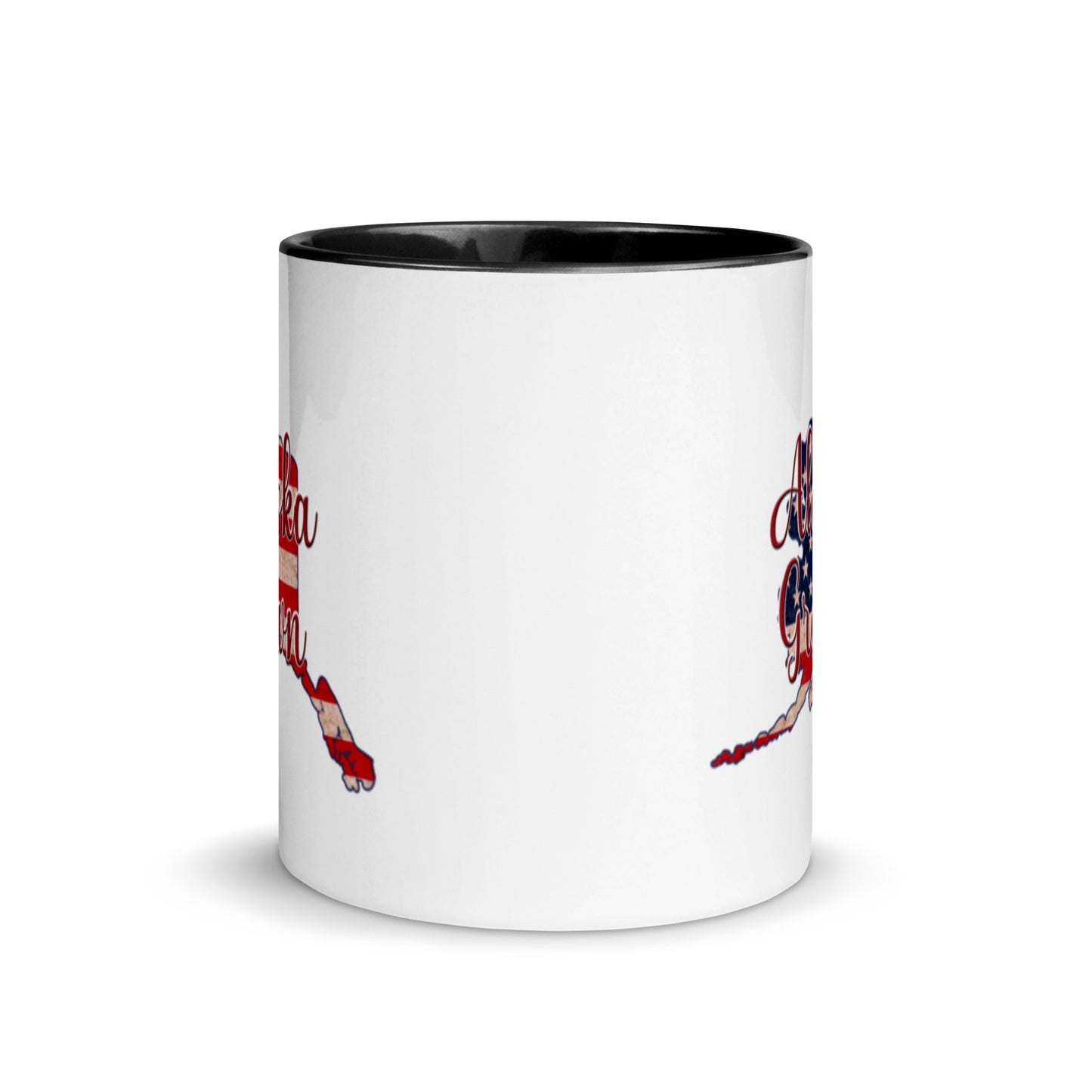 Alaska Grown US Flag with Color Inside 11 oz Ceramic Mug