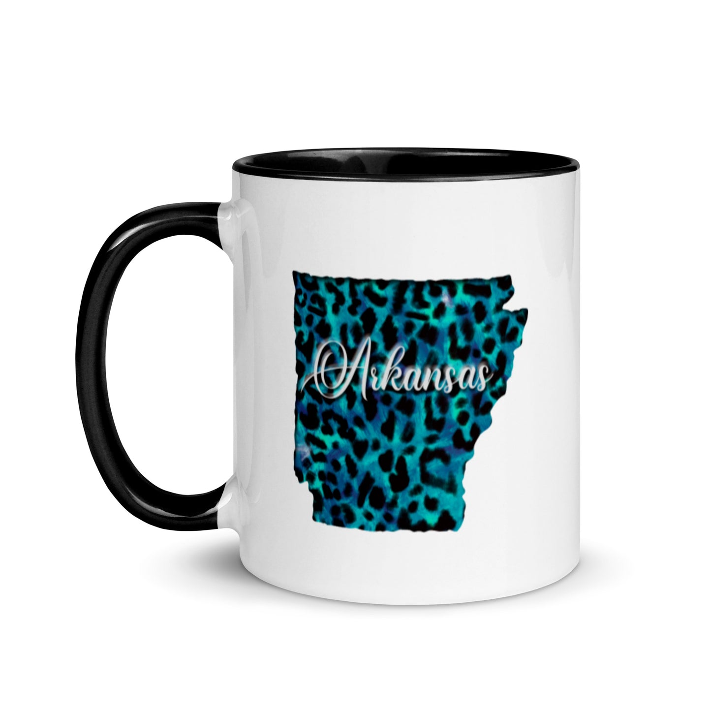 Arkansas Blue Leopard Mug with Color Inside