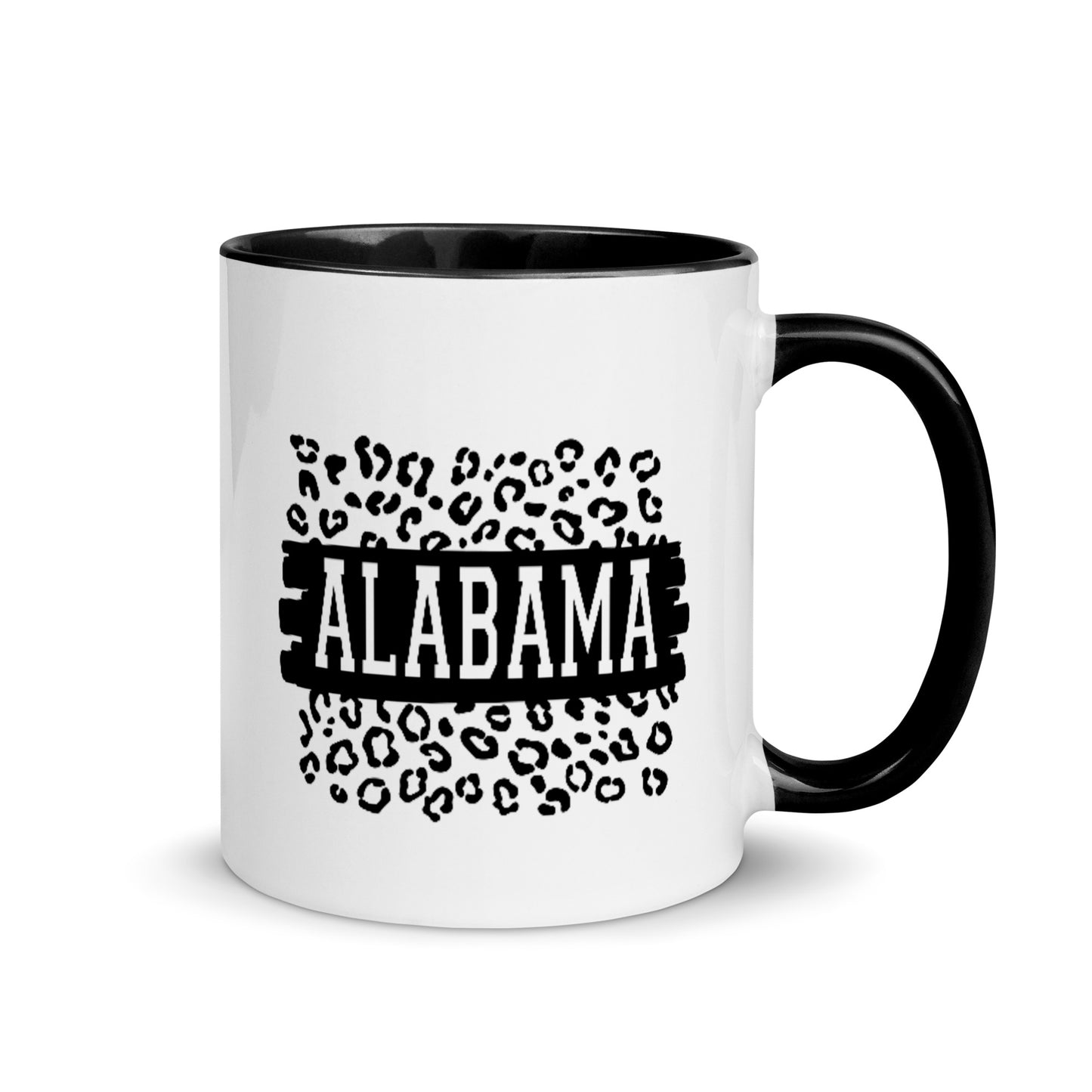 Alabama Leopard Print Mug with Color Inside
