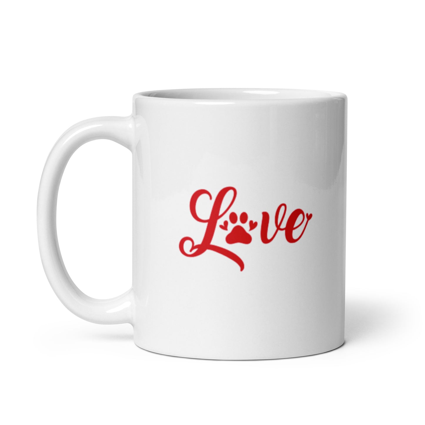Love White glossy mug