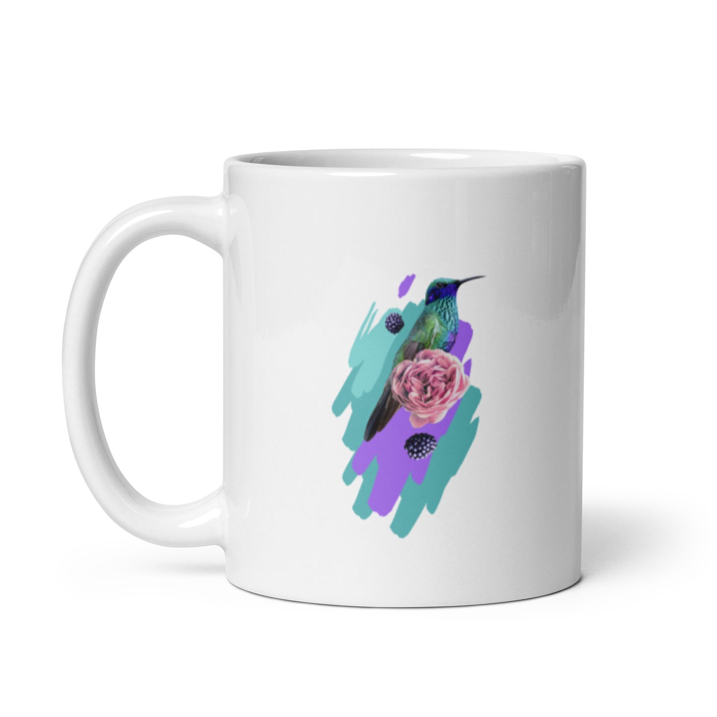 Colibri White glossy mug