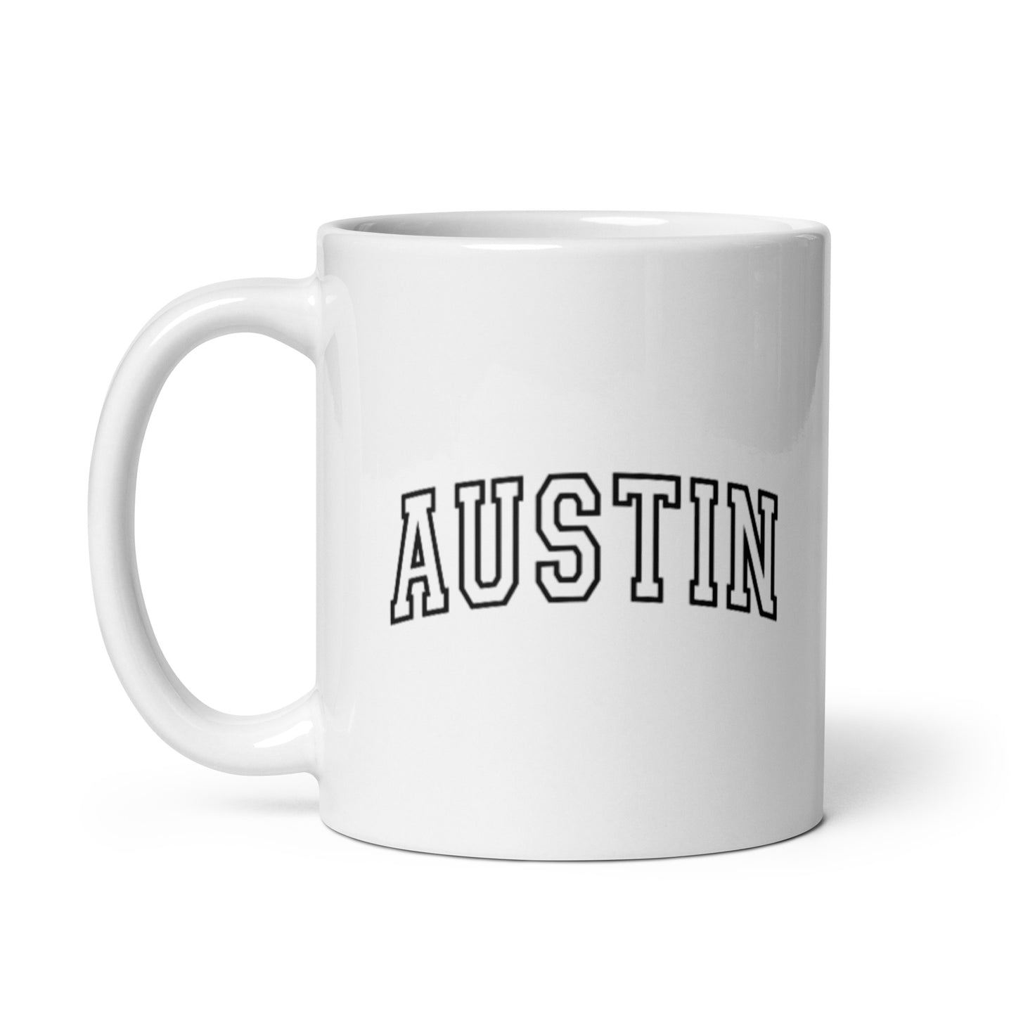 Austin White glossy mug