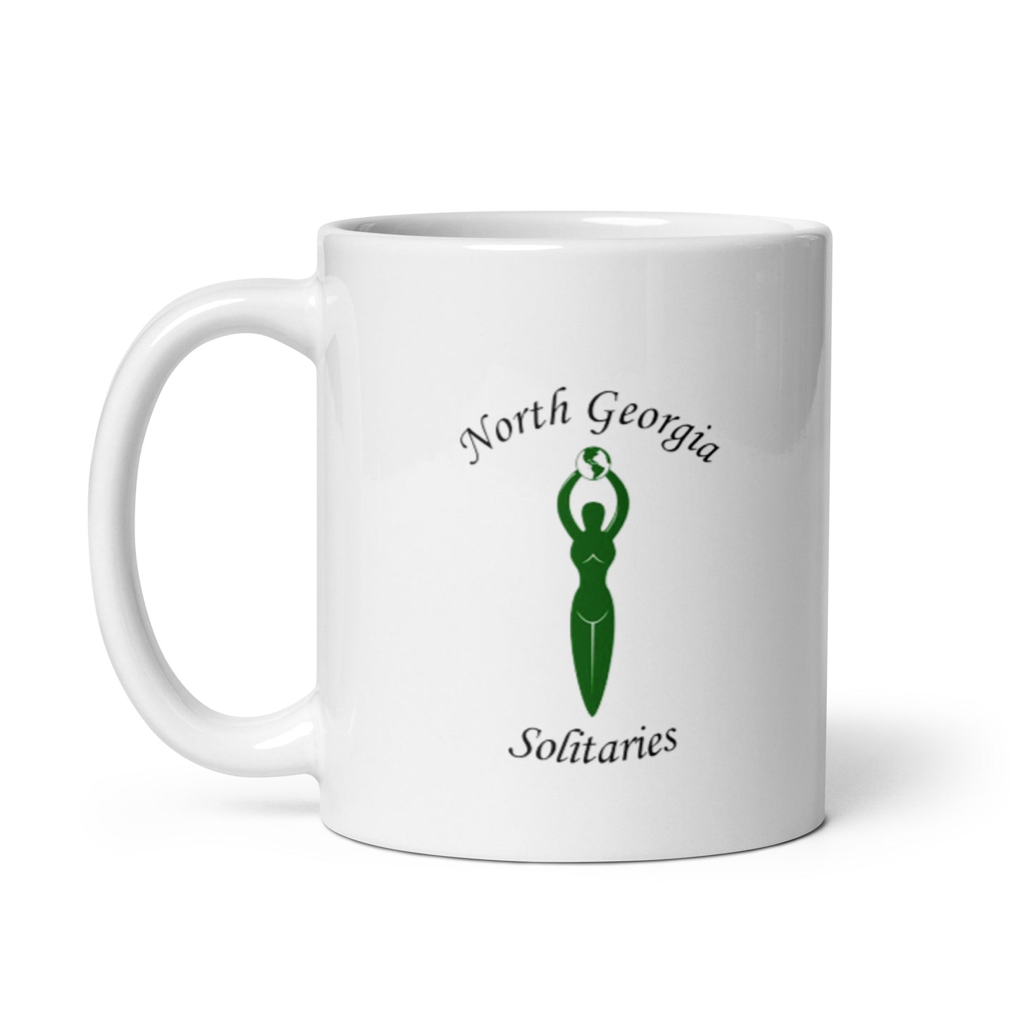 North Georgia Solitaries White glossy mug