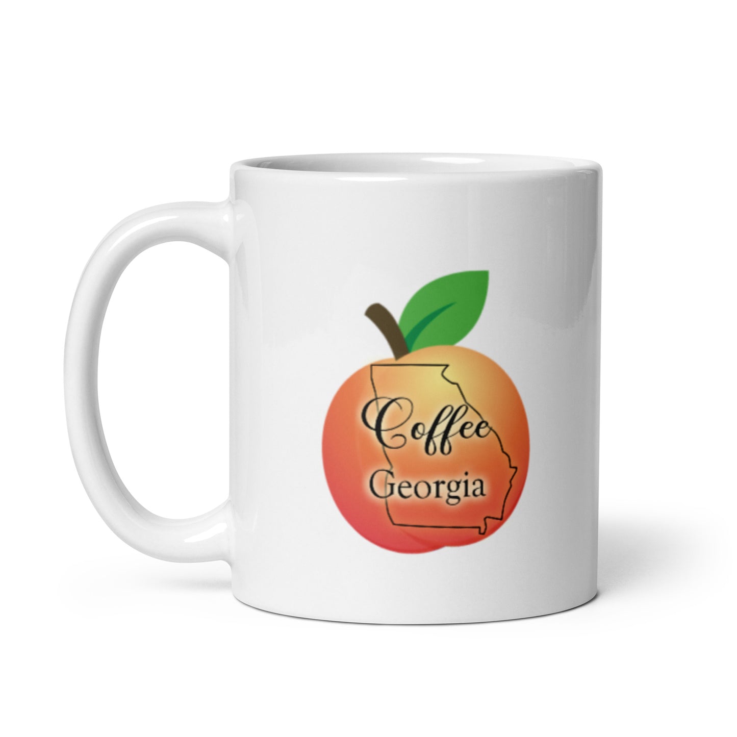 Coffee Georgia White glossy mug