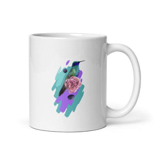 Colibri White glossy mug