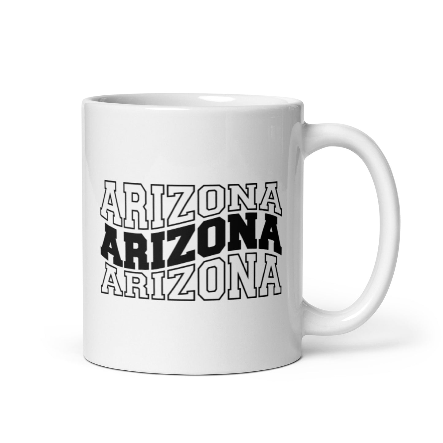 Arizona White glossy mug