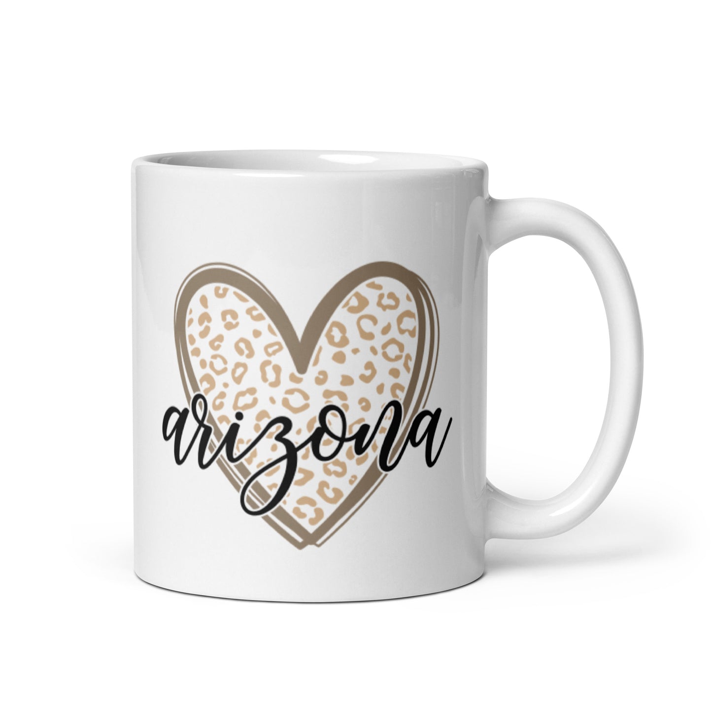 Arizona Heart White glossy mug
