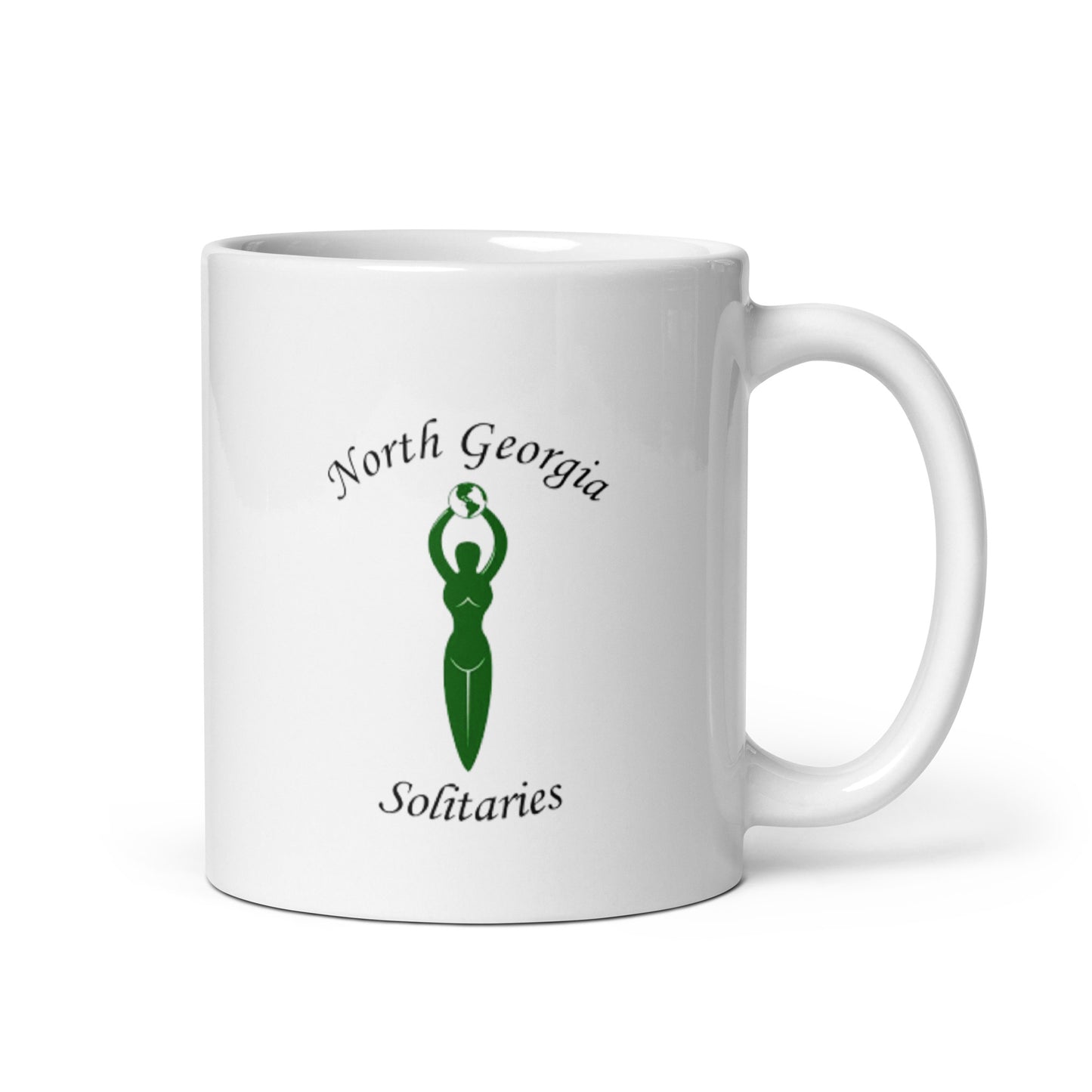 North Georgia Solitaries White glossy mug