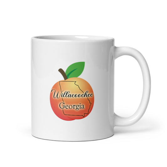 Willacoochee Georgia White glossy mug