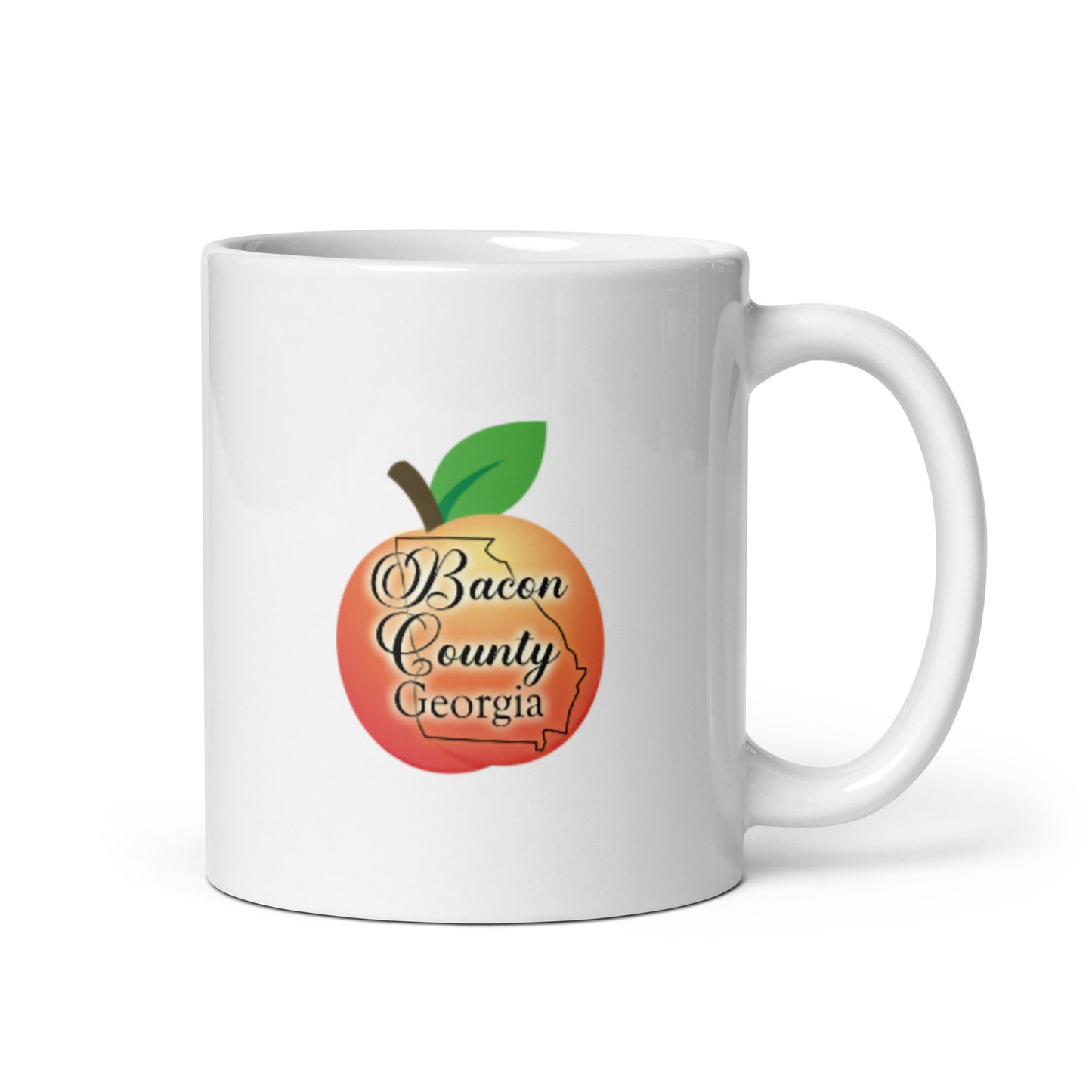 Bacon County Georgia White glossy mug