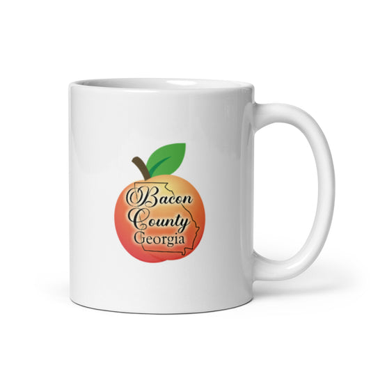 Bacon County Georgia White glossy mug
