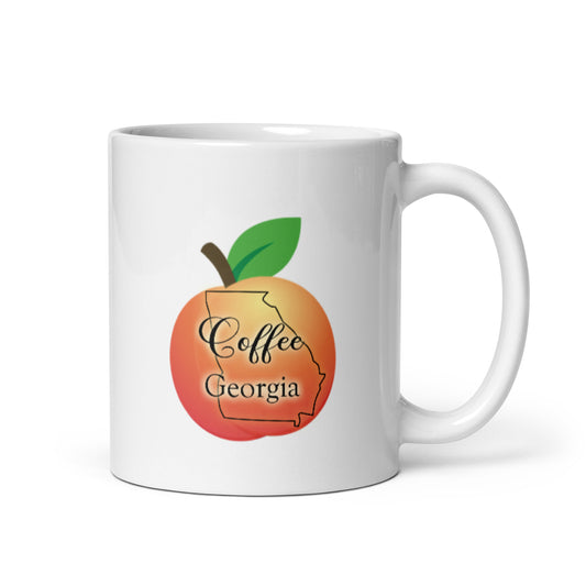 Coffee Georgia White glossy mug