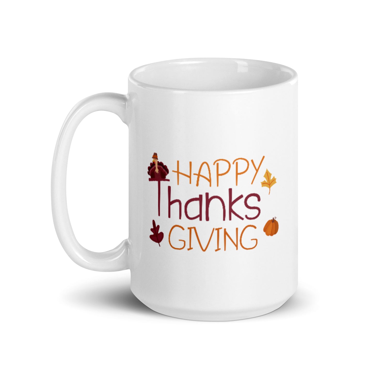 Happy Thanksgiving White glossy mug