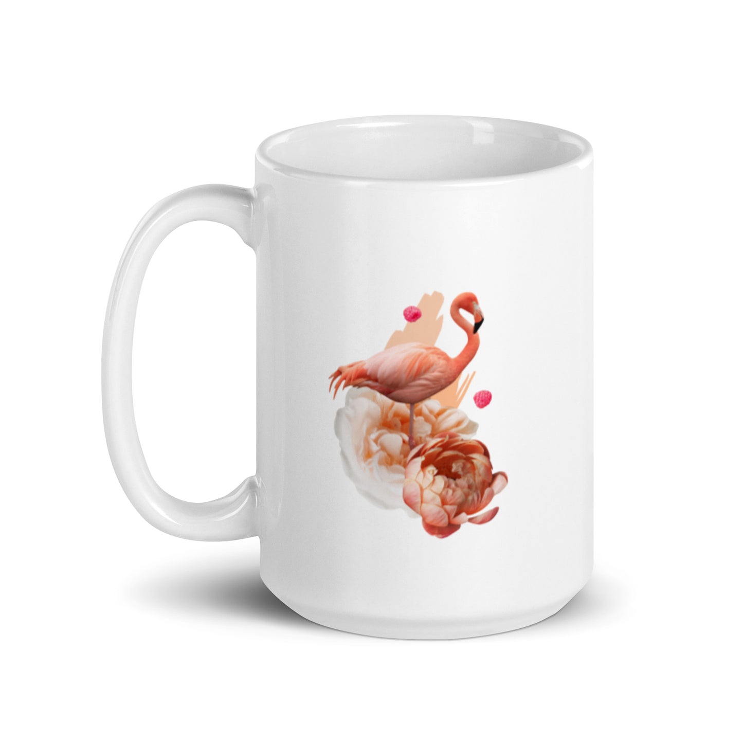 Flamingo White glossy mug