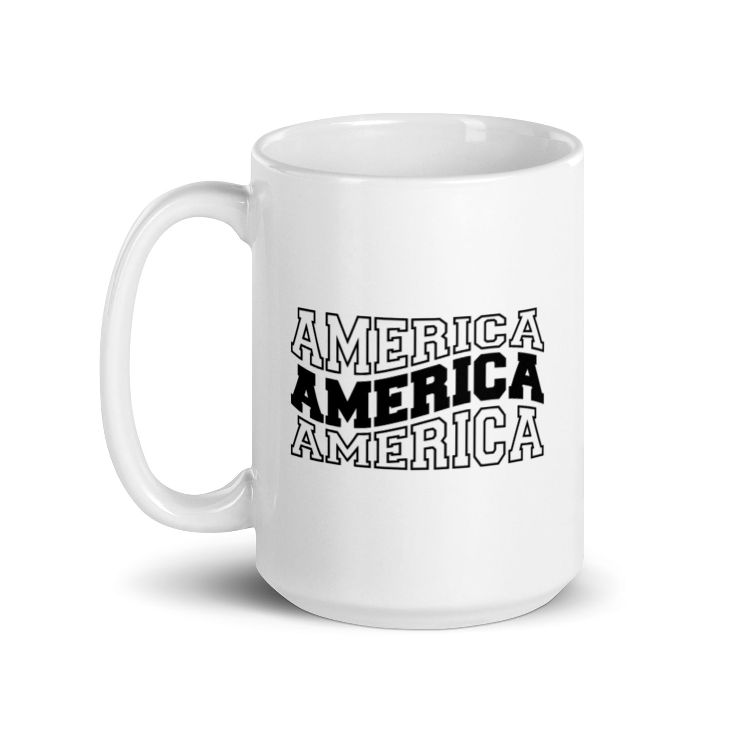 America White glossy mug