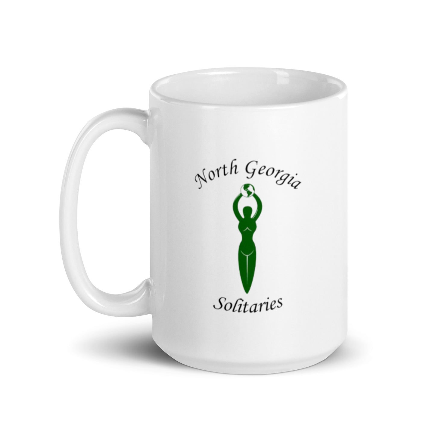 North Georgia Solitaries White glossy mug