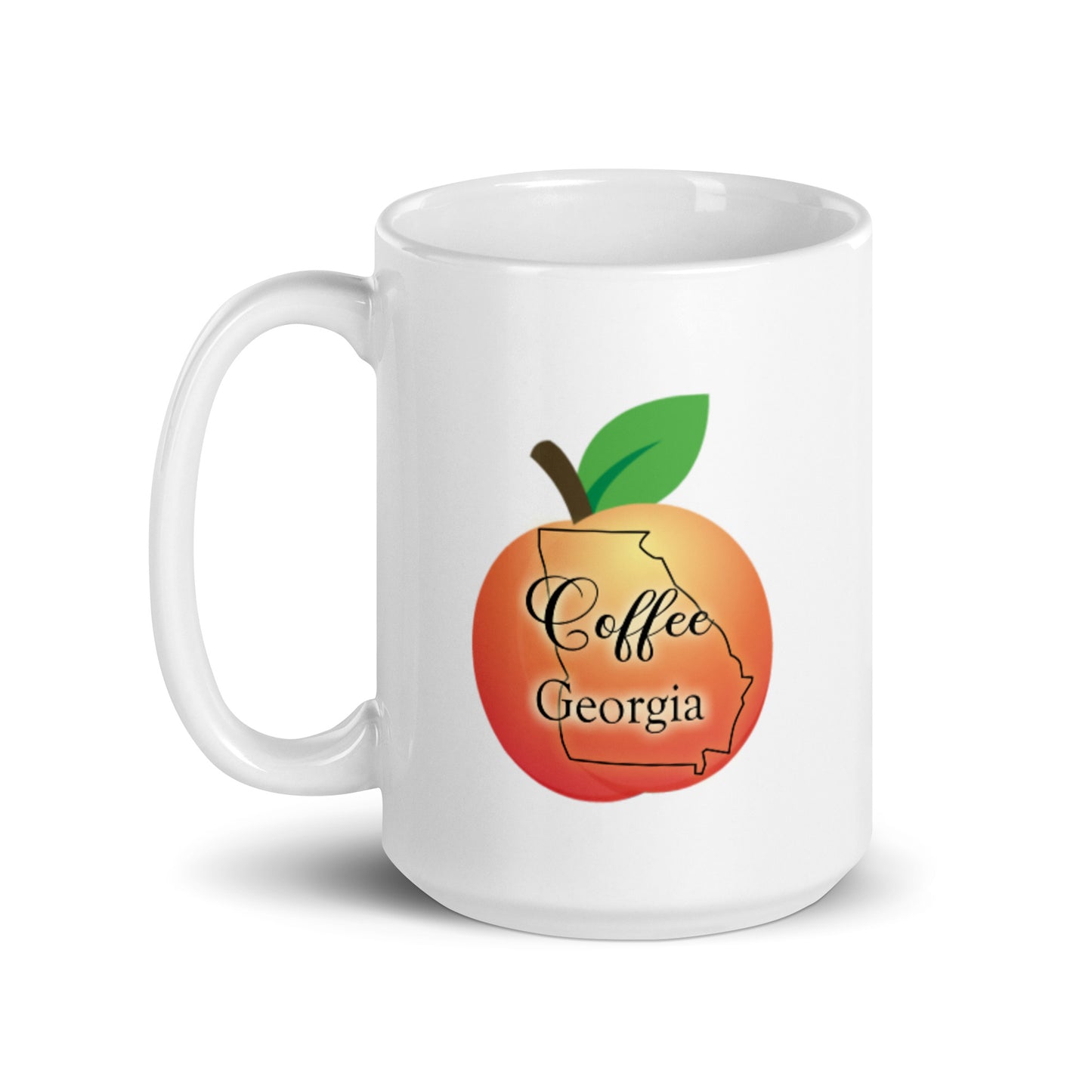 Coffee Georgia White glossy mug