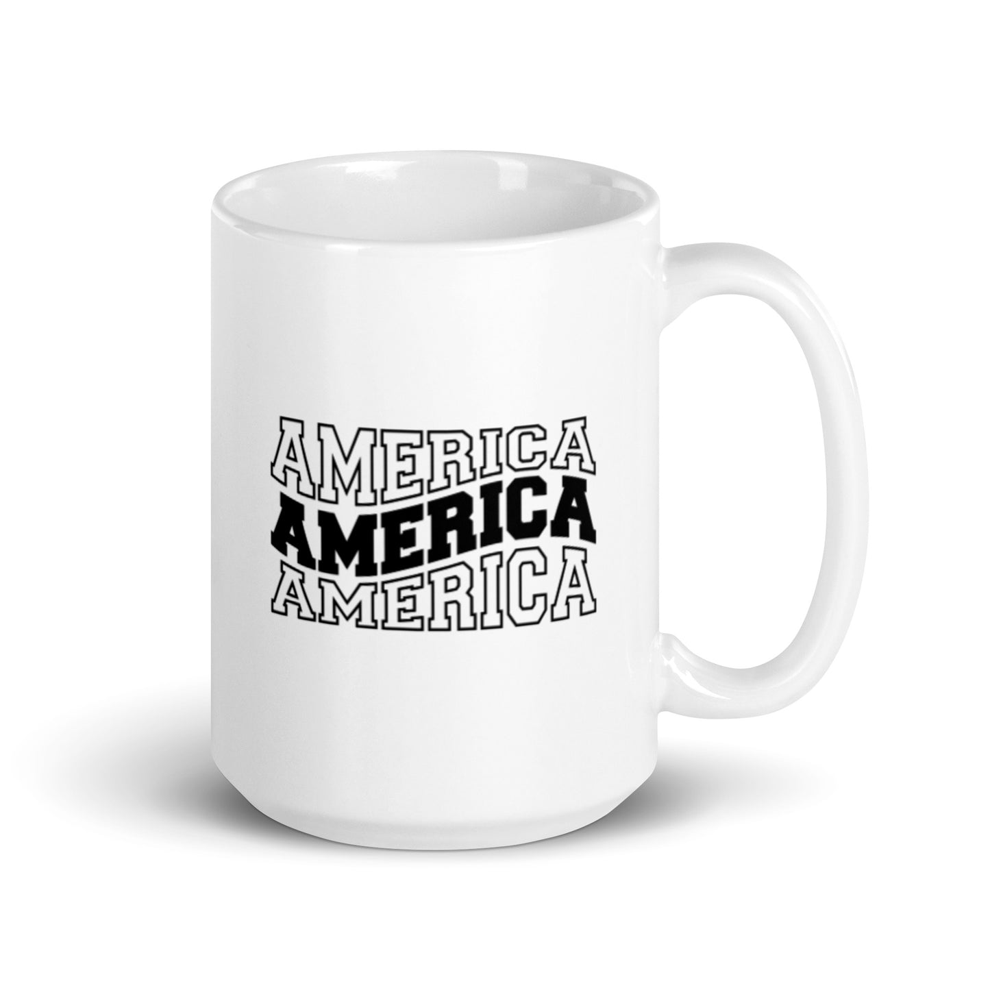 America White glossy mug