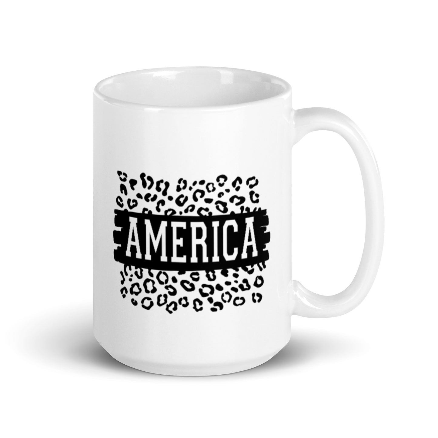 America White glossy mug
