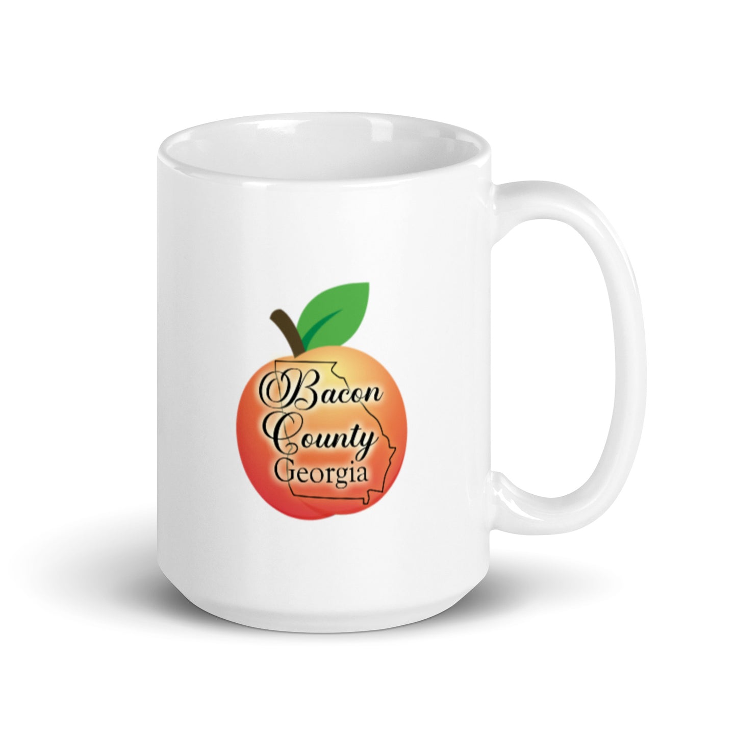 Bacon County Georgia White glossy mug