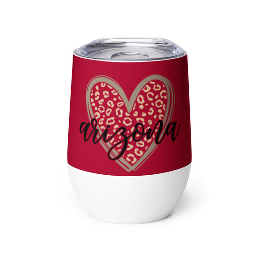 Arizona Heart Wine tumbler