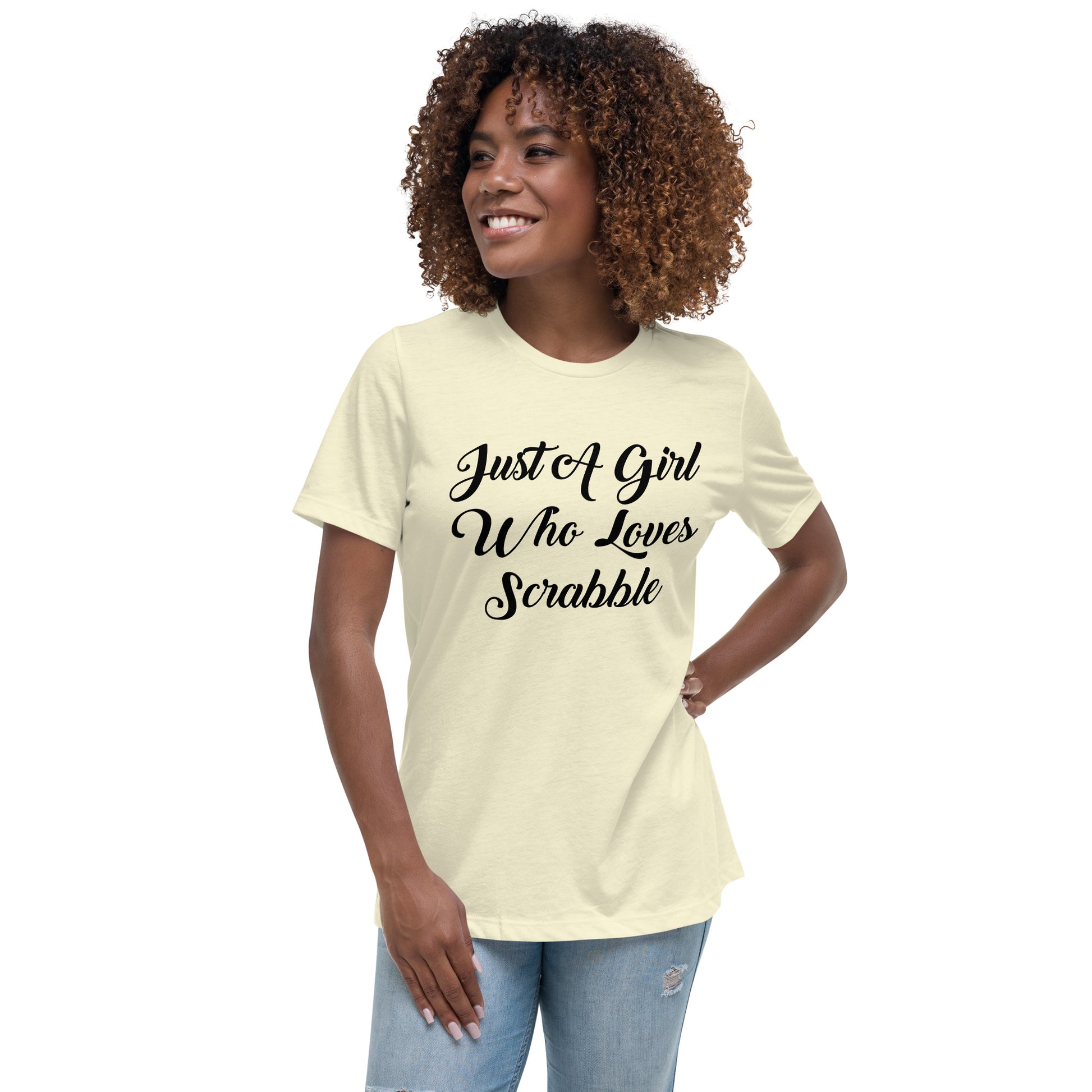 Just a Girl Who Loves Scrabble Women's Relaxed T-Shirt