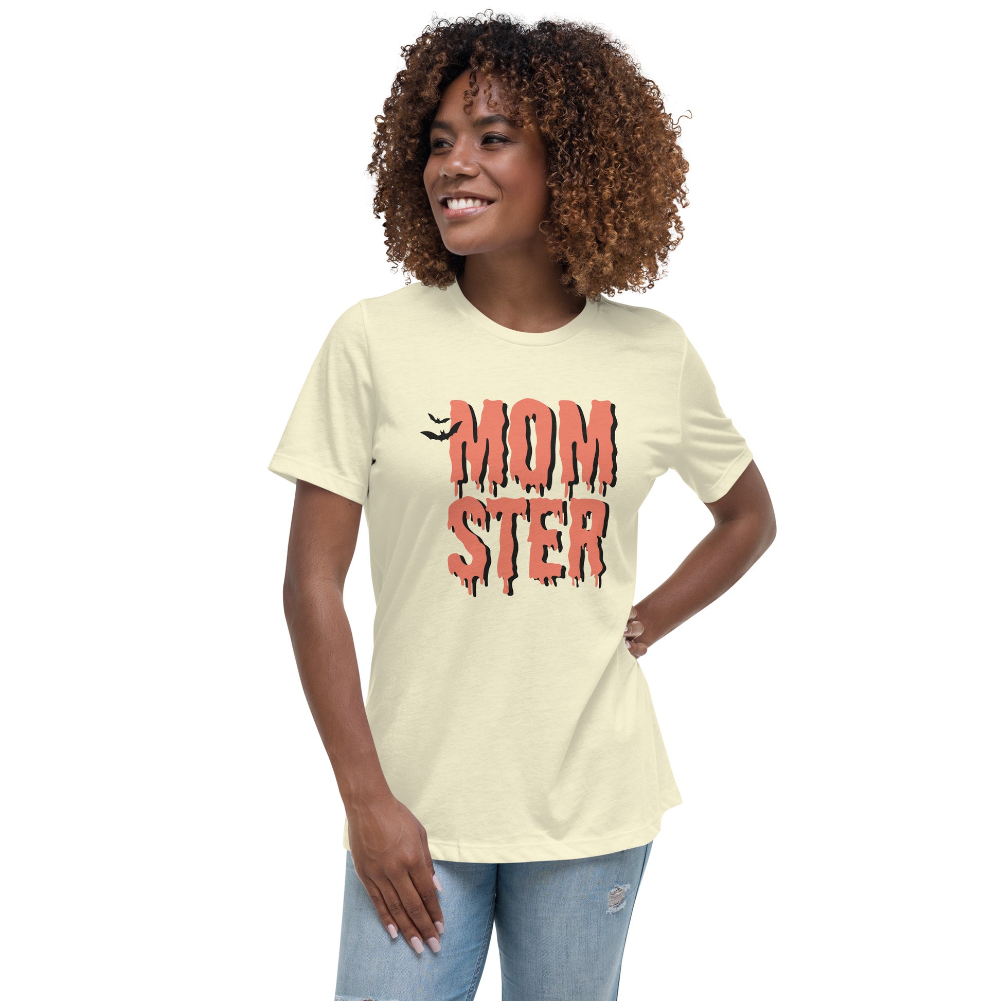 Momster Women's Relaxed T-Shirt Tee Tshirt