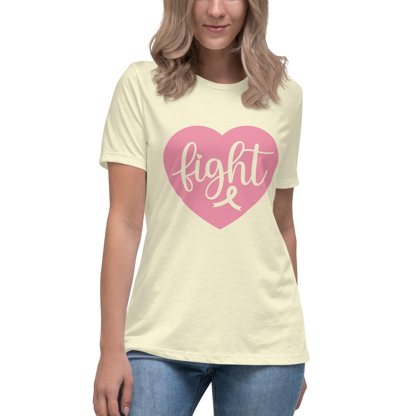 Fight Cancer Women's Relaxed T-Shirt Tee Tshirt