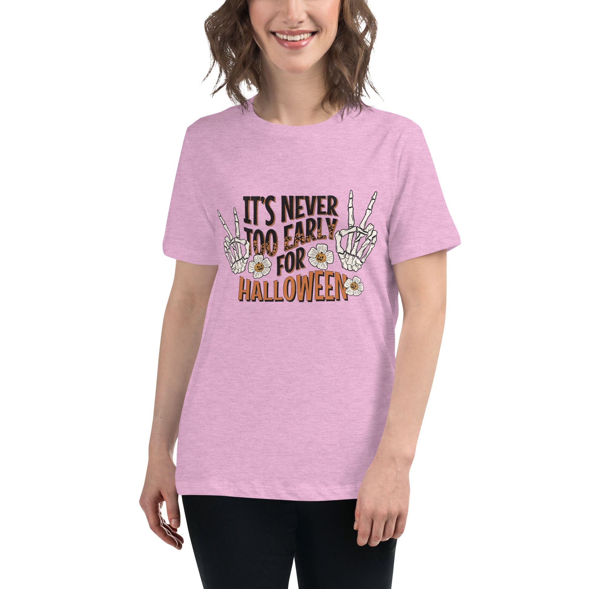 It's Never Too Early for Halloween Women's Relaxed T-Shirt Tee Tshirt